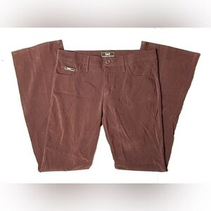 Lei Brown Low Rise Soft Flare Pants Womens Juniors Size‎ 11 Velvet Y2K 90s